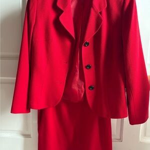Kasper Red Women's Blazer and Skirt suit set